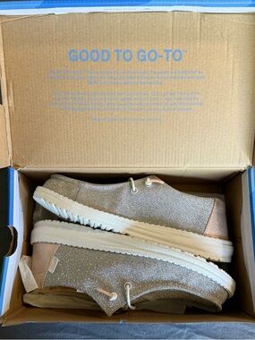 Hey Dude Women's Wendy Metallic Sparkle Shoes